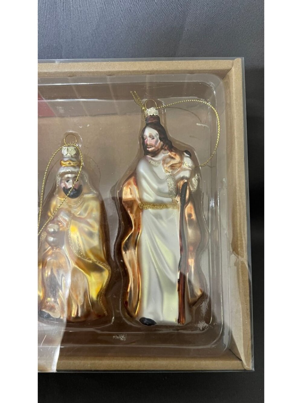 Joyland 5-Piece Glass Nativity Figurine Set Gold Decoration - Picture 5 of 6